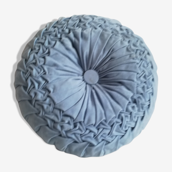 Round cushion velvet pleated