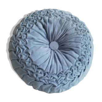 Round cushion velvet pleated