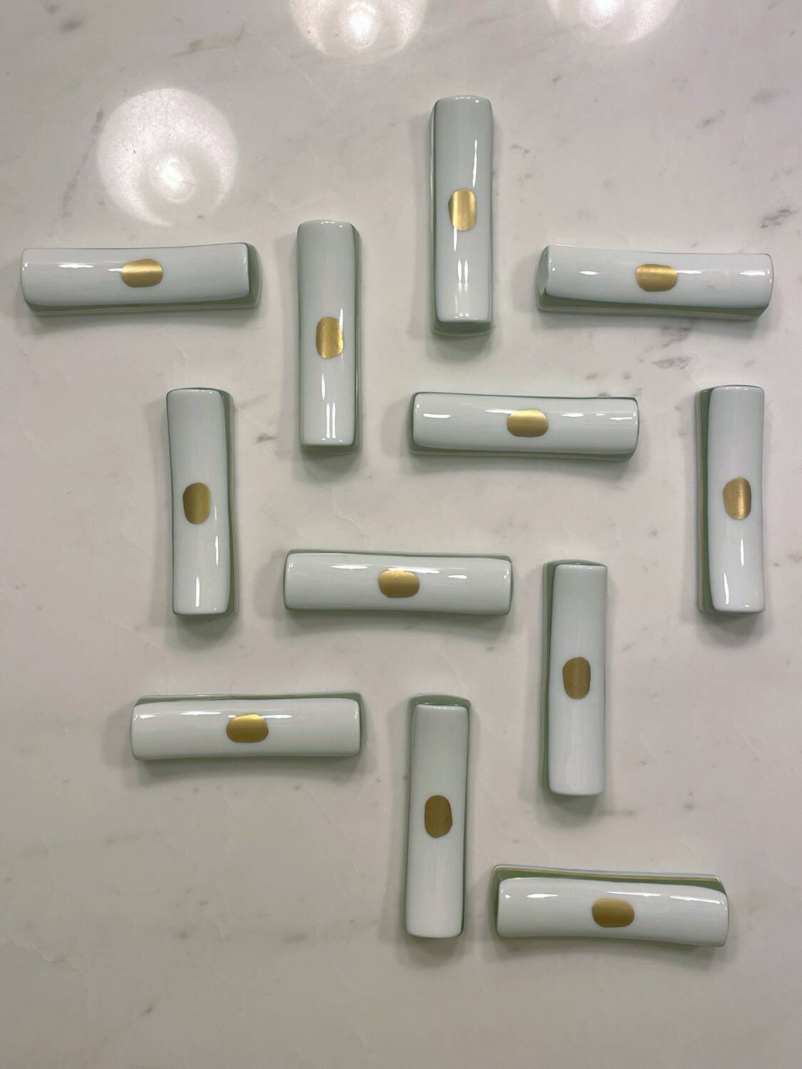 Set of 12 Raynaud porcelain cutlery rests Christian Tortu collection