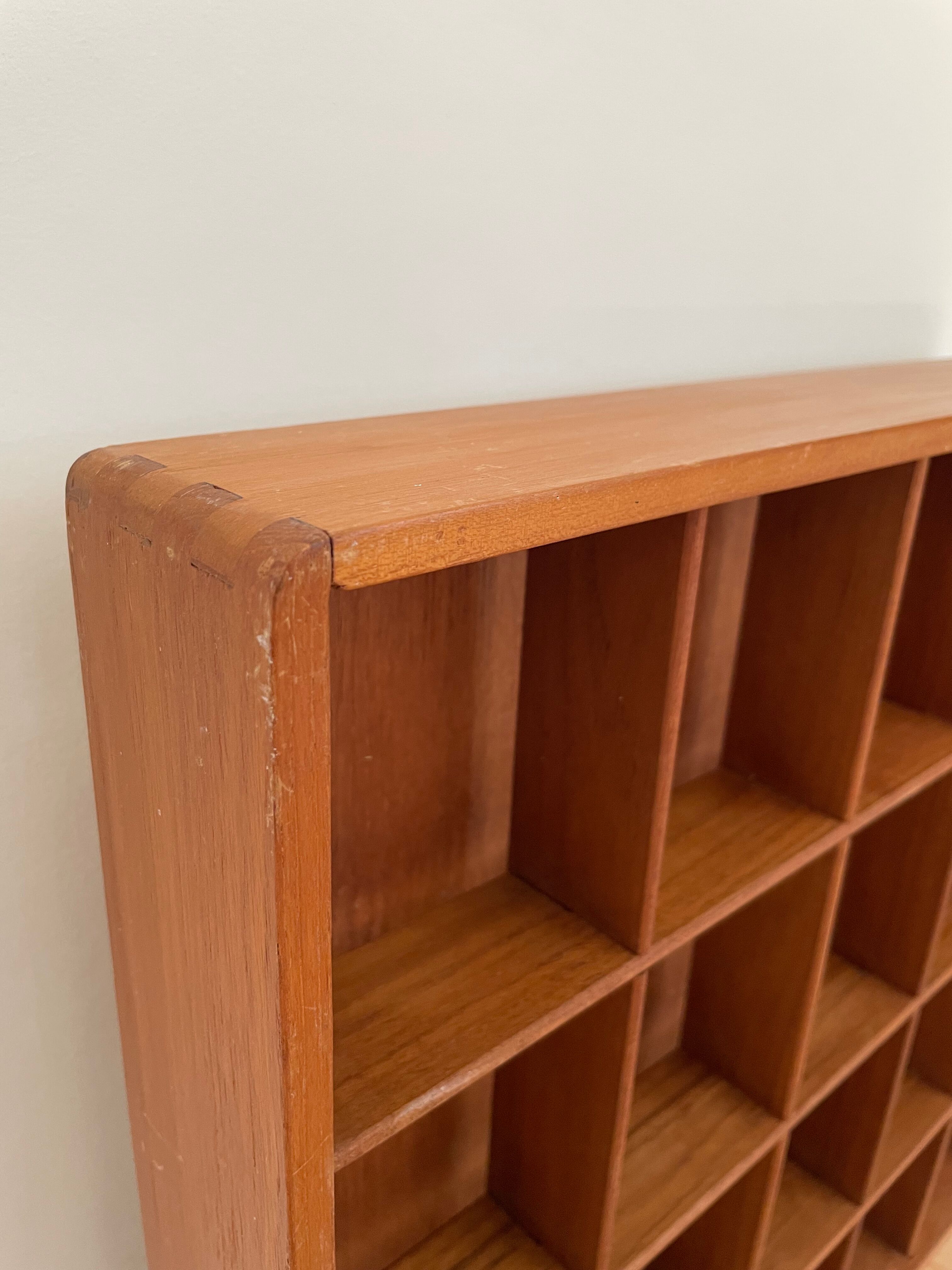 Scandinavian teak locker shelf