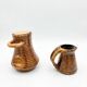 Accolay vintage 1950 ceramic jug & mustard pot signed double a