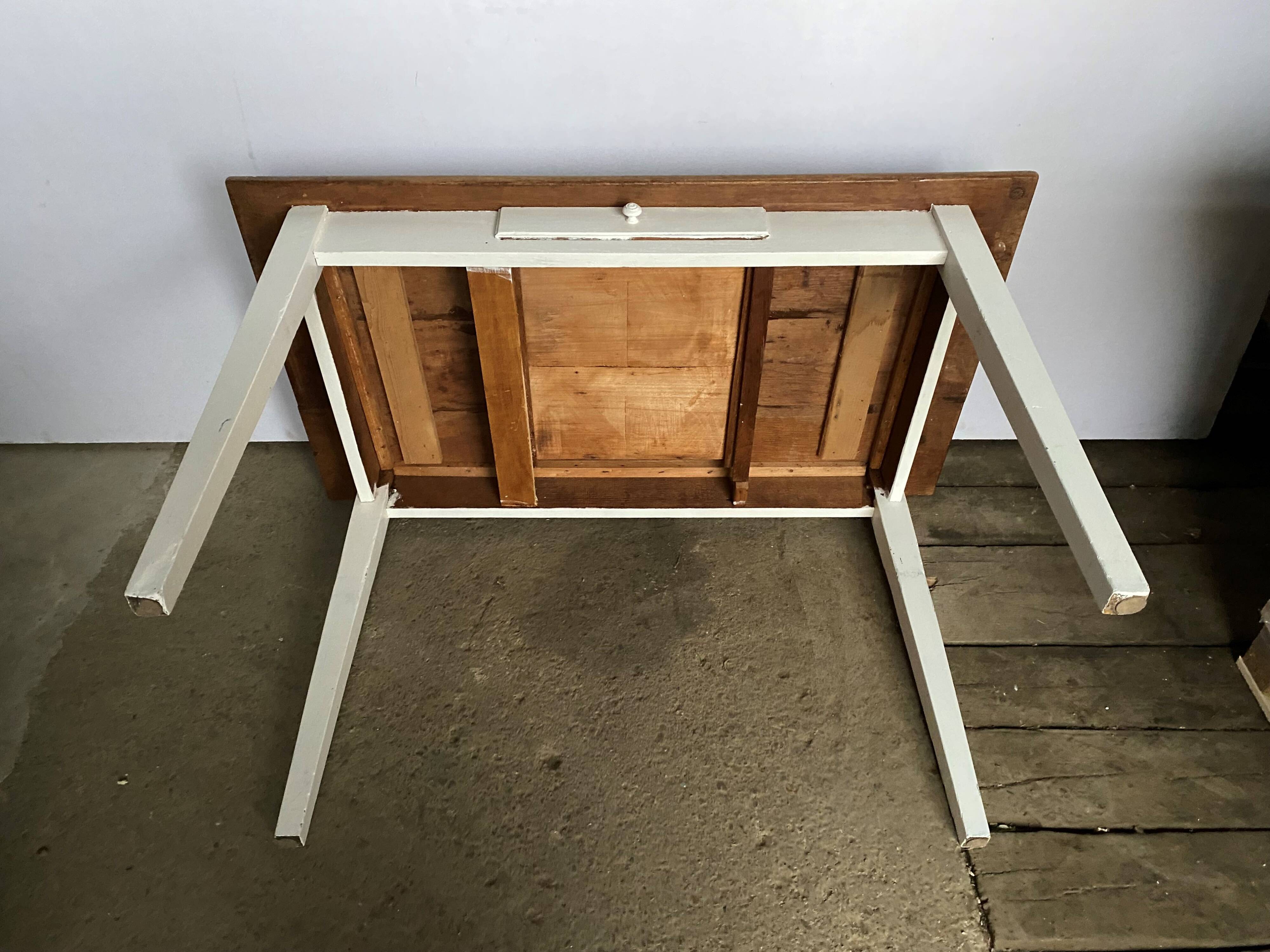 1-Drawer Solid Oak Dining Kitchen Farm Table 1900