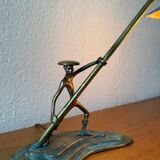 Lampe bronze Hakuli Israël années 50