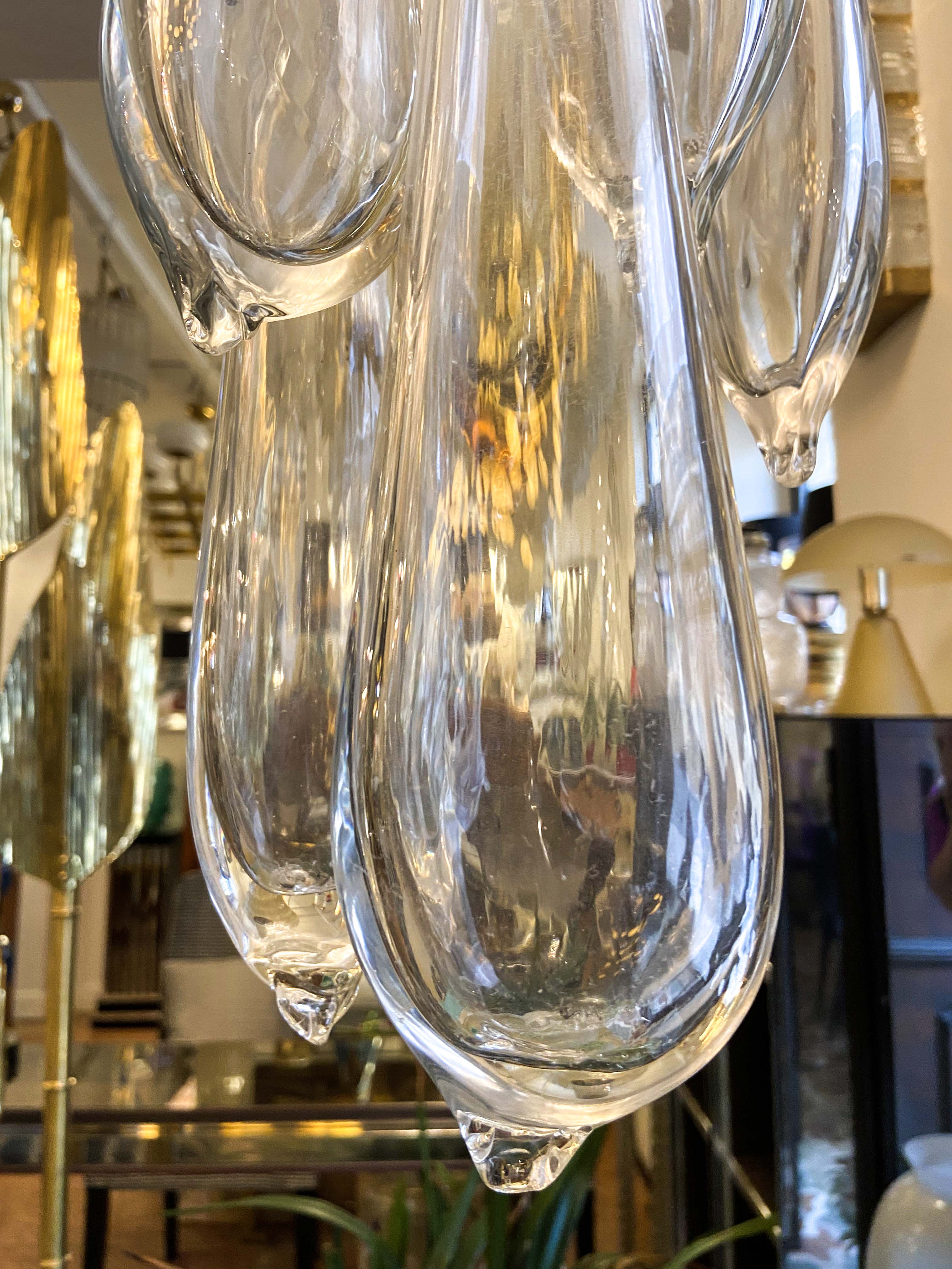 Venini Murano glass chandelier, Italy 1970s