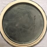 Blue flower underside signed La Roue de Vallauris