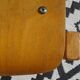 Paire de chaises en bois clair, assise et dossier post formé