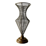 Old decorative wire vase