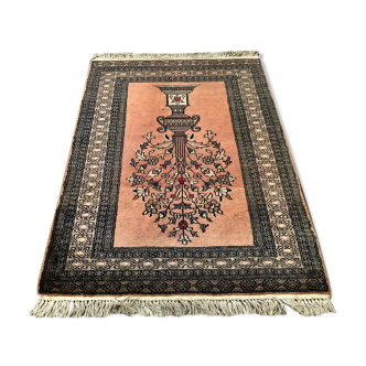 Ancient Pakistani carpet, wool, hand-knotted