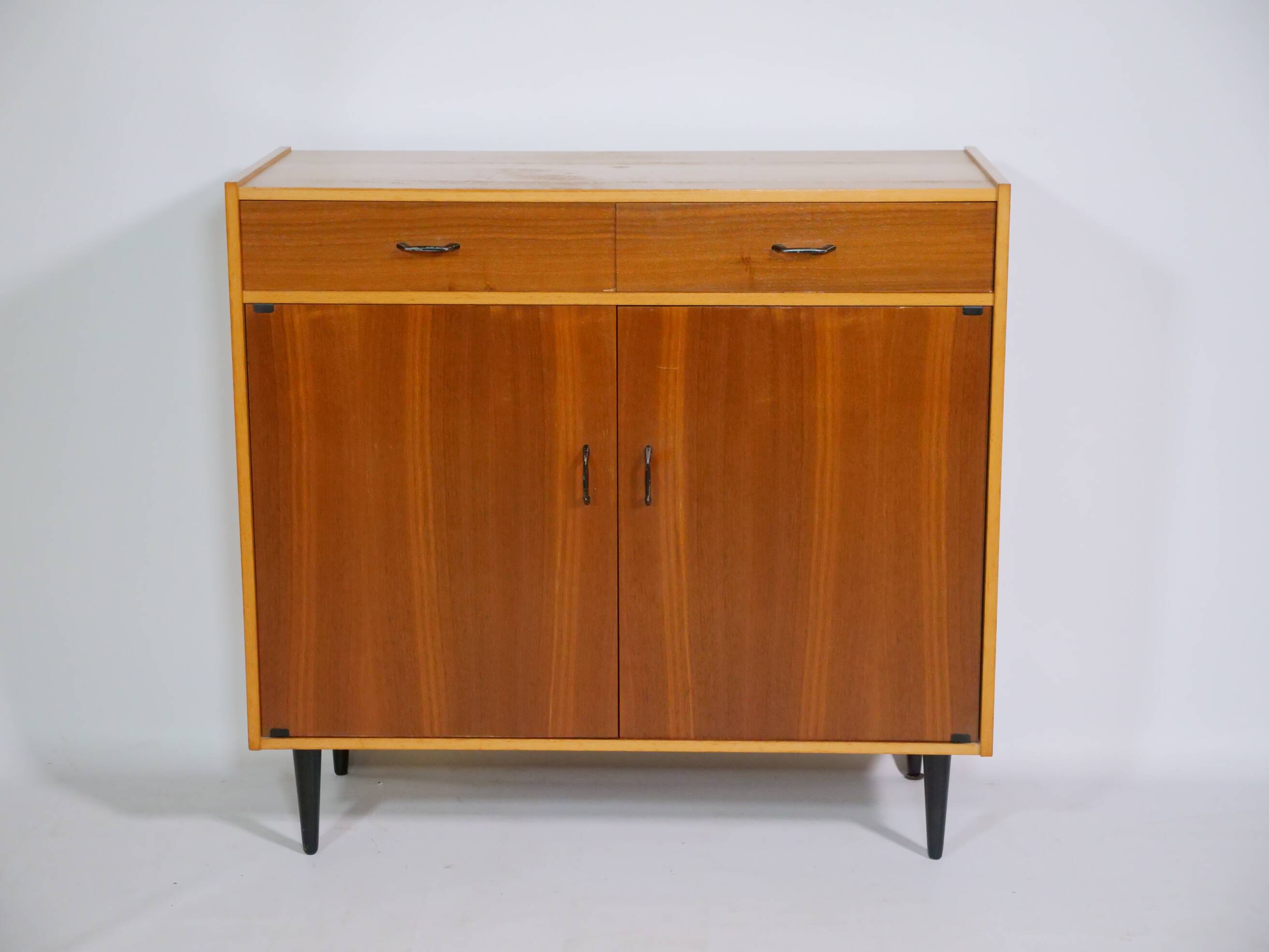 Commode en teck buffet vintage années 60 armoire meuble à chaussures