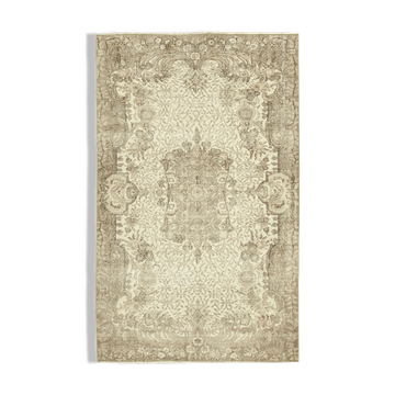 Handmade antique oriental beige rug 170 cm x 280 cm
