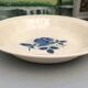 Set of 2 round dishes Sarreguemines Digoin France number 4 with blue pink floral decoration.
