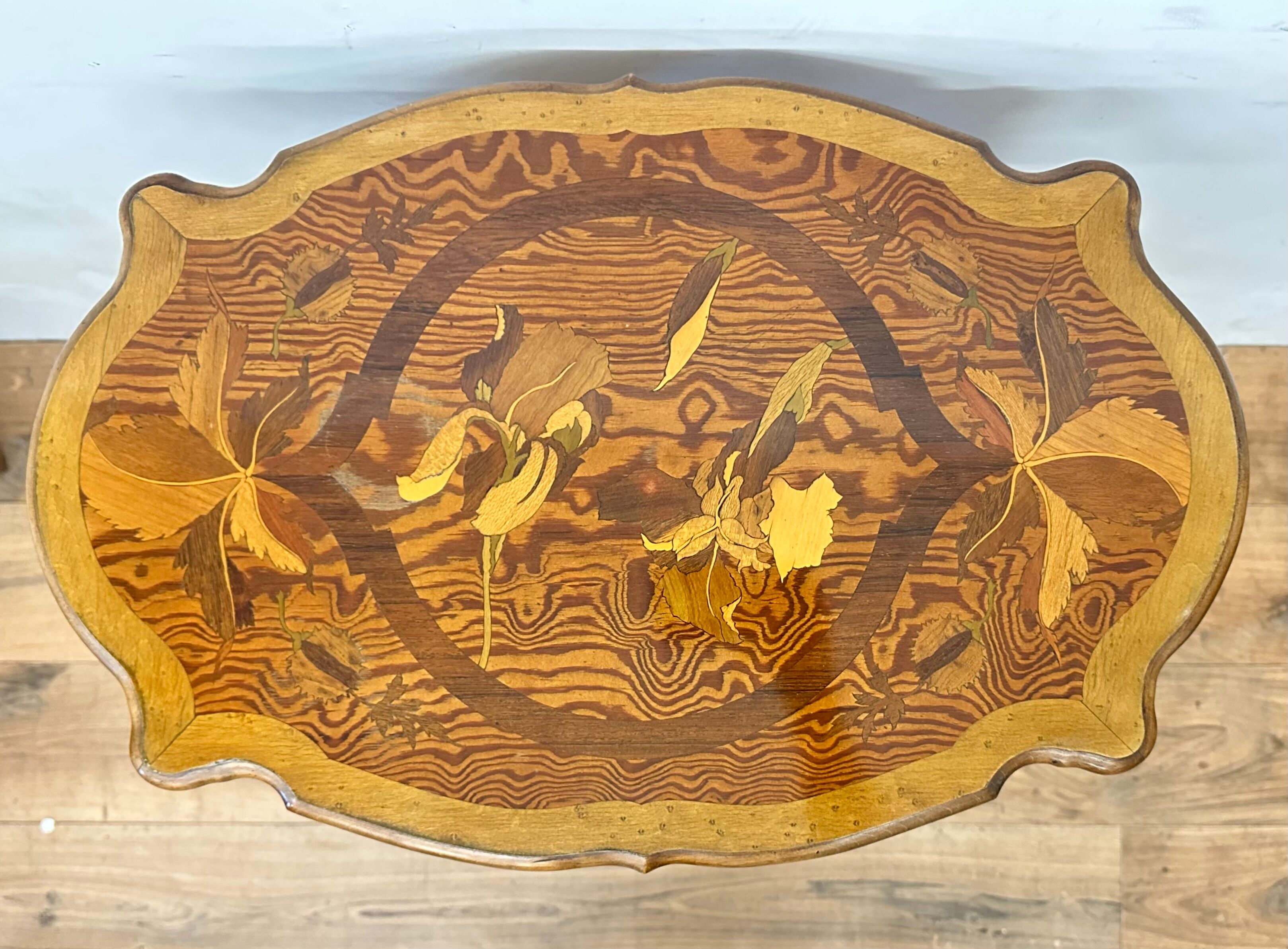 Double side table art nouveau tray