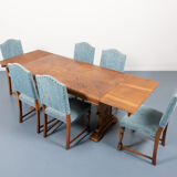Ensemble de salle à manger en chêne des années 1950
