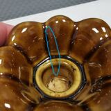 Bougeoir en glaçure dorée par le céramiste danois Michael Andersen