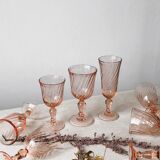 Set of 6 wine glasses Rosaline tourbillon model, Luminarc.