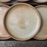 6 assiettes plates en grès