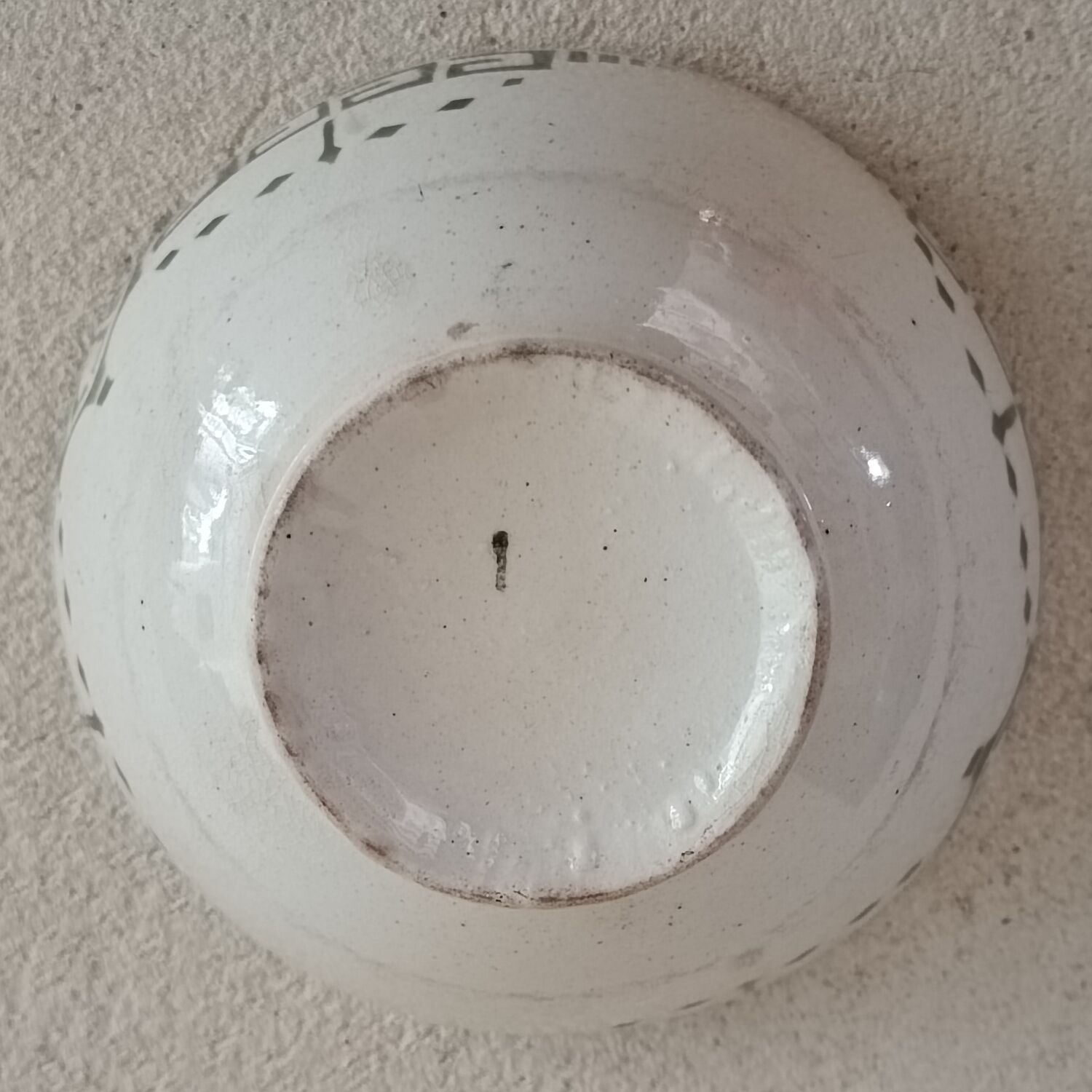 Art Deco iron earth bowl