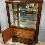 Gaston Poisson: Art Deco period display cabinet with varnished mahogany system