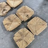 6 brutalist dining chairs