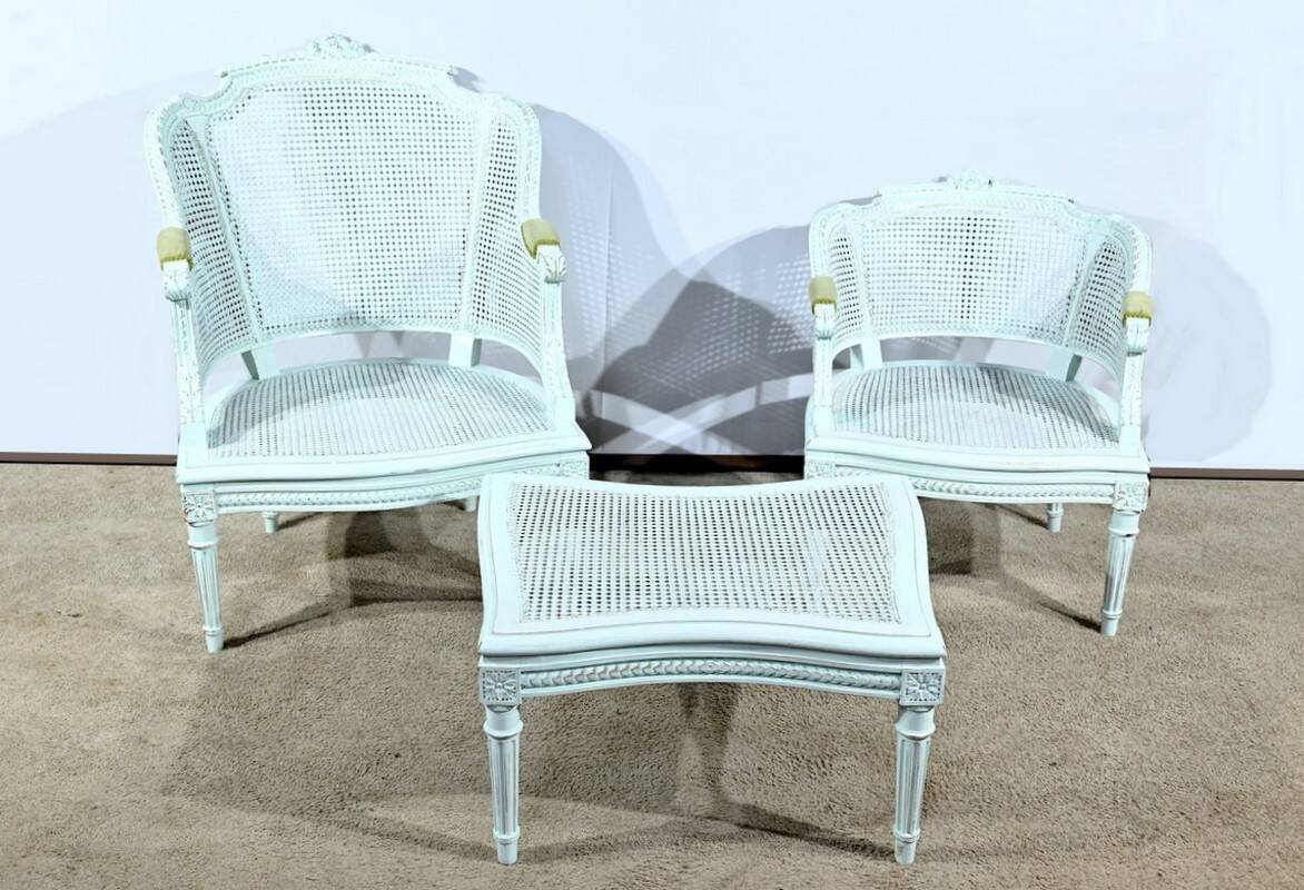 Broken Beech Duchess with Rechampi, Louis XVI style – 2nd part of the 19th century