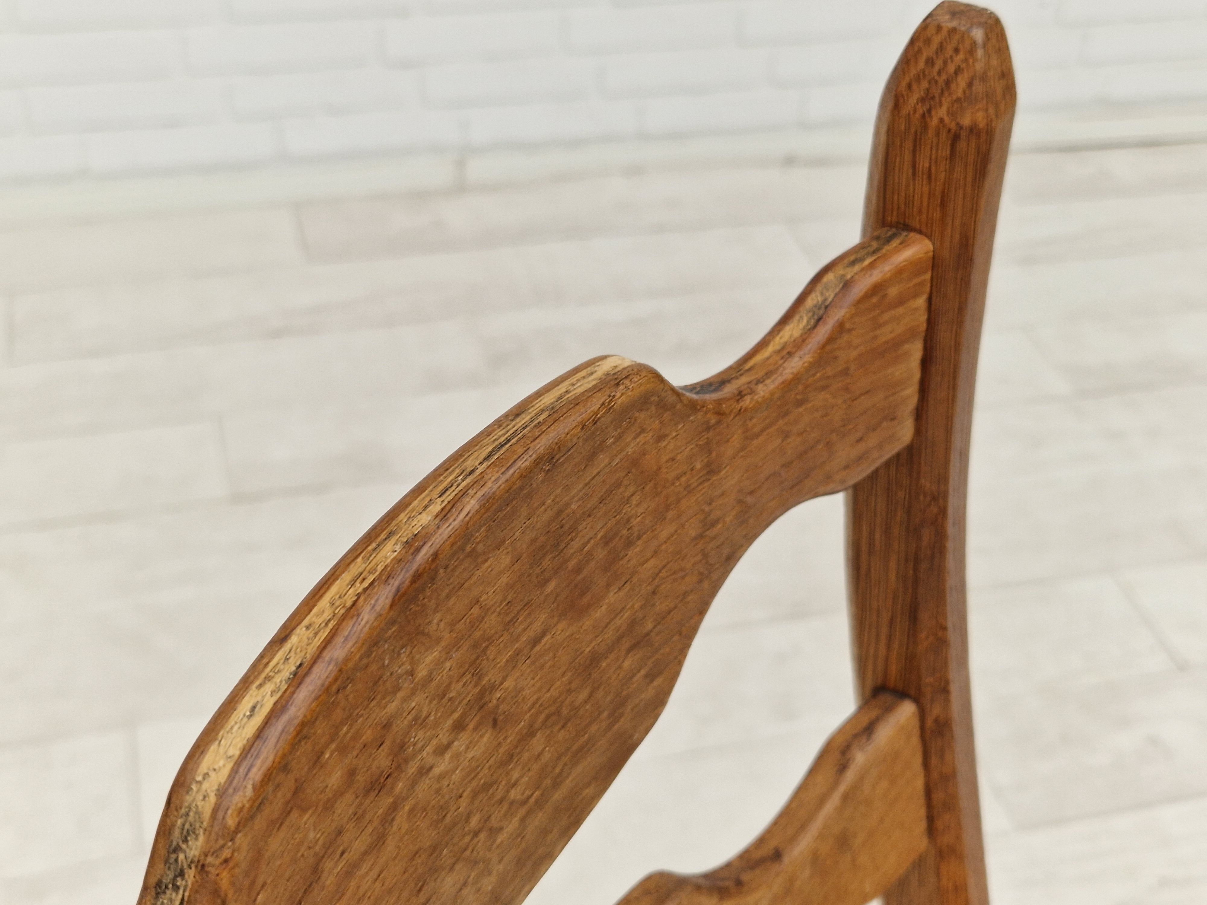 1960s, Danish design, armchair, oak wood, furniture wool.