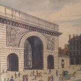 View of the Porte St. Martin from the Boulevard and the Theatre