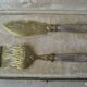 Silver and Vermeil fish covers with his box