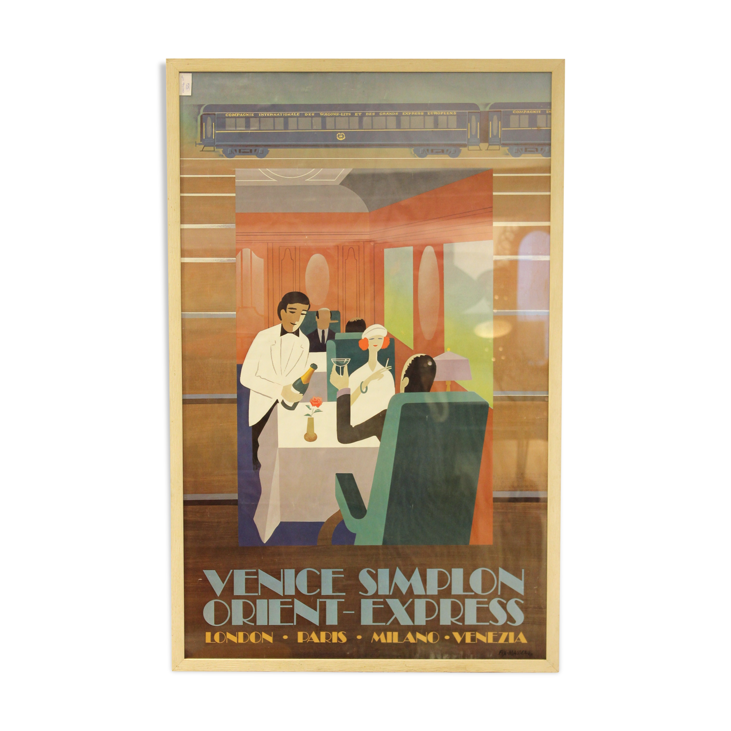 Framed art orient express 70s