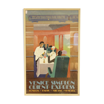 Affiche encadrée orient express années 70