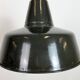 Industrial Black Enamel Factory Lamp with Iron Top, 1950s