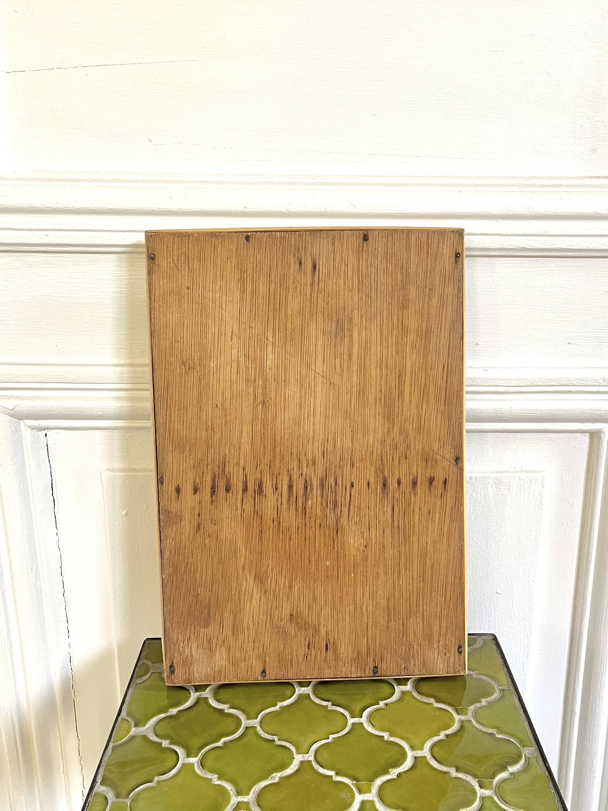 Engraved bamboo rattan tray