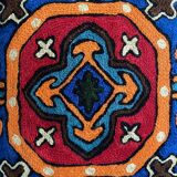 Hand embroidered wool cushion cover 40x40 cm