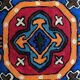 Hand embroidered wool cushion cover 40x40 cm
