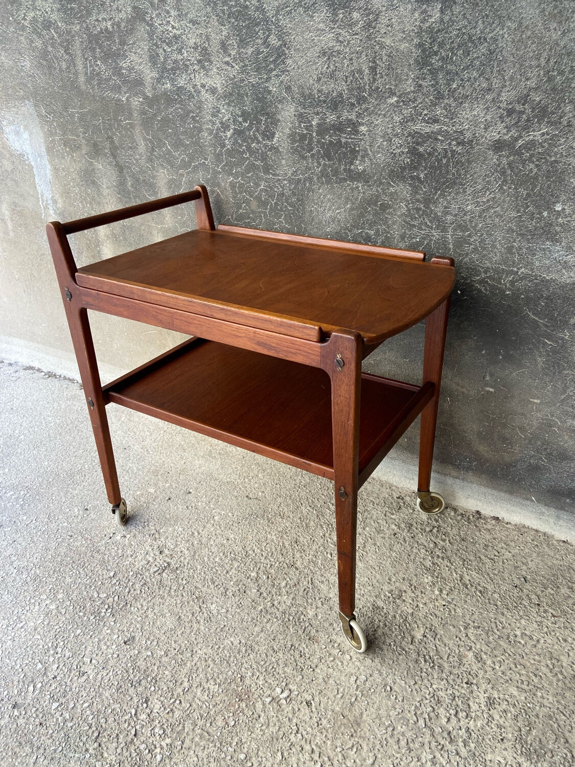 Teak kitchen trolley