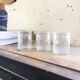 Set de 3 verres ciselés anciens