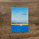 Framed Risography poster, 22 cm x 17 cm, cotton paper 130g. - Ria d'Etel