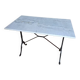 Bistro table marble and wrought iron
