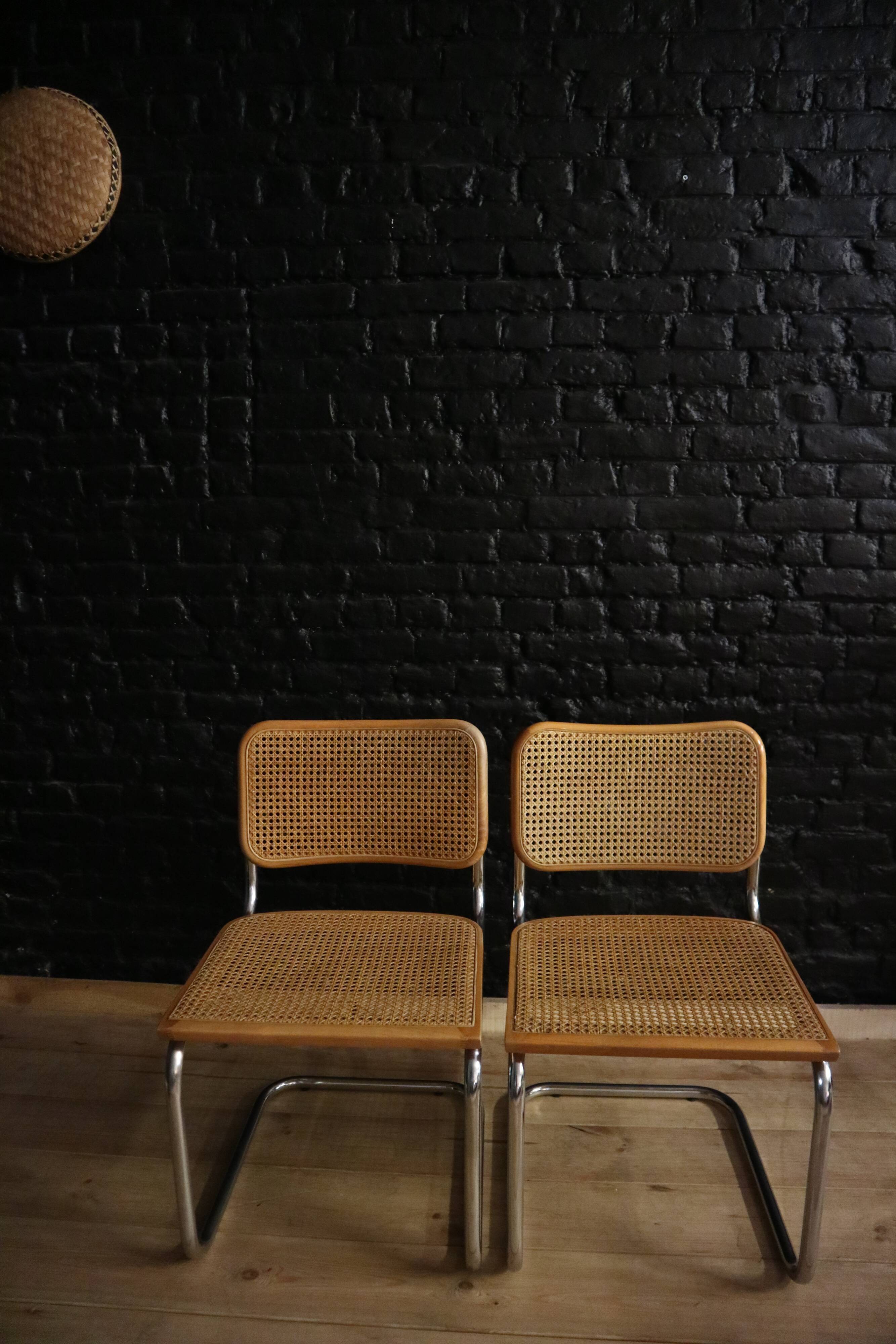 Lot of 2 chairs B32  by Marcel Breuer