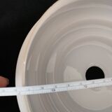 pendant lamp/lampshade/art deco in white opaline/gold lines