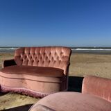 Ensemble de salon crapaud rose