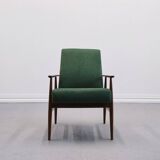 1960 Henryk Lis Mid Century Armchair in Green Tweed