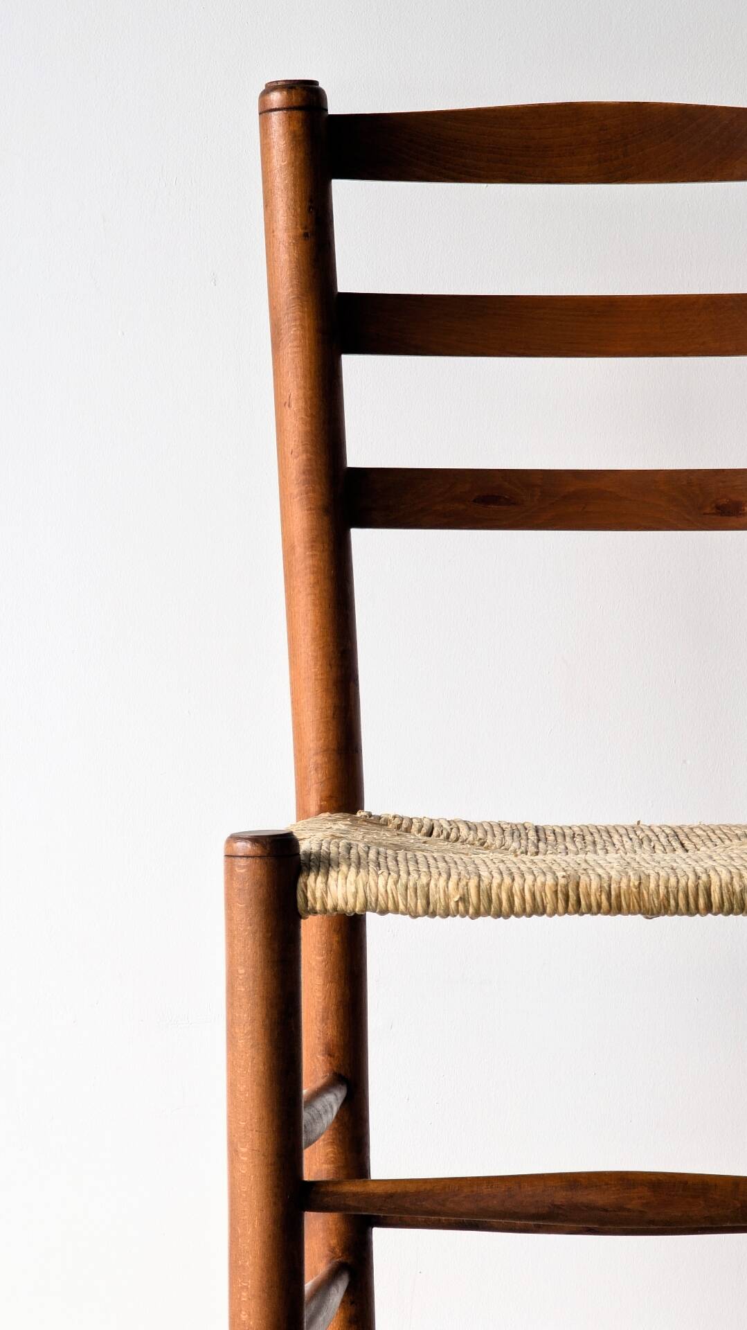4 vintage brutalist wooden chairs by C. Perriand, 1960s 1970s