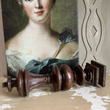 Old woodwork baluster lamp base