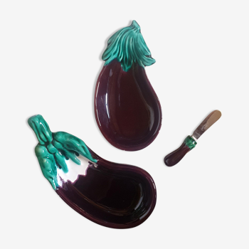 Eggplant set in slurry