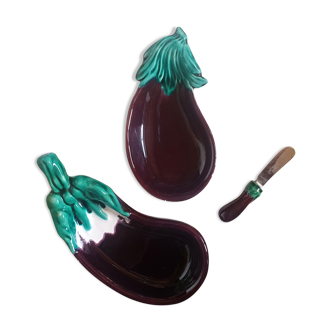 Eggplant set in slurry