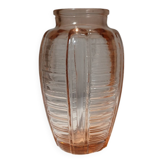 Orange glass vase