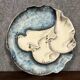 Art Deco ceramics circa 1940: large dove-shaped dish signed