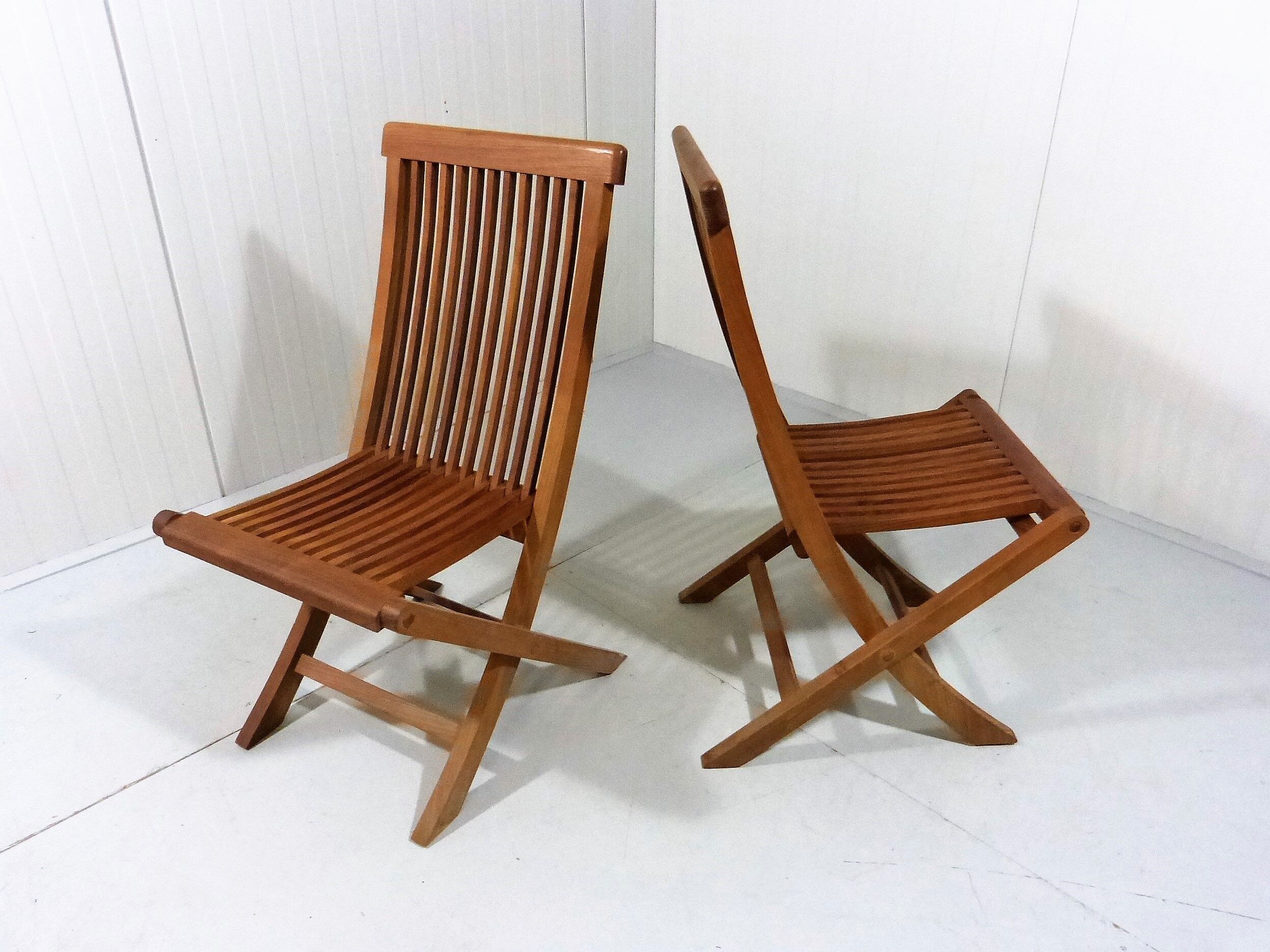 Danish teak garden chairs 1980-90’s