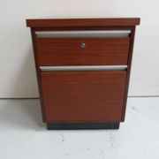 Mid century set of 2 mahogany filing cabinets