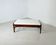 Bench in wood and white boucle fabric, italy, 1960s